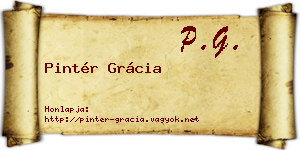 Pintér Grácia névjegykártya